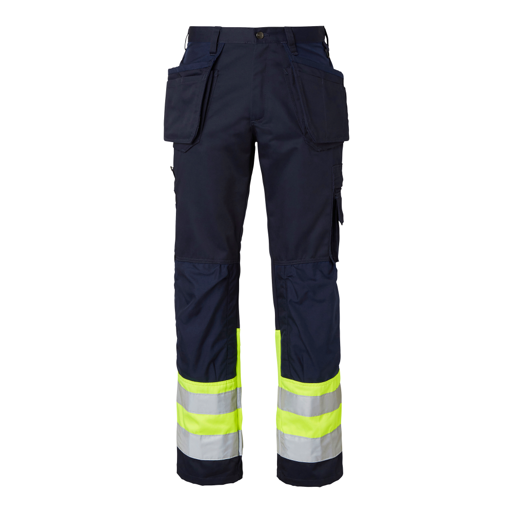 Produktbild för 2171 Craftsmen Trousers Navy/fluorescent yellow Male