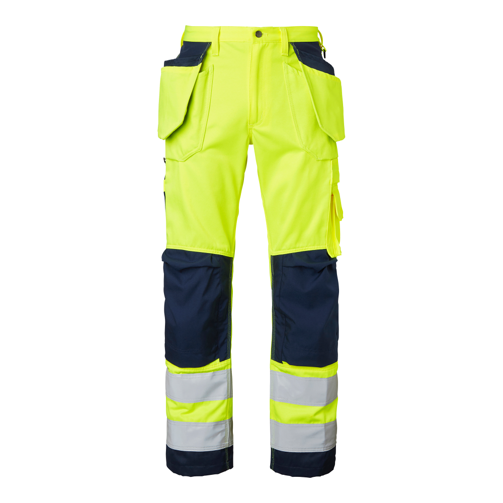 Produktbild för 2516 Craftsmen Trousers Fluorescent yellow/navy Male