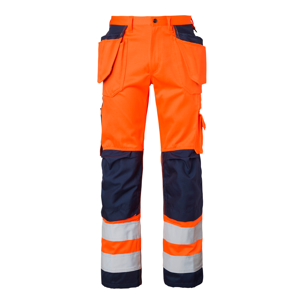 Produktbild för 2516 Craftsmen Trousers Fluorescent orange/navy Male