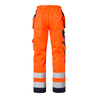 Produktbild för 2516 Craftsmen Trousers Fluorescent orange/navy Male