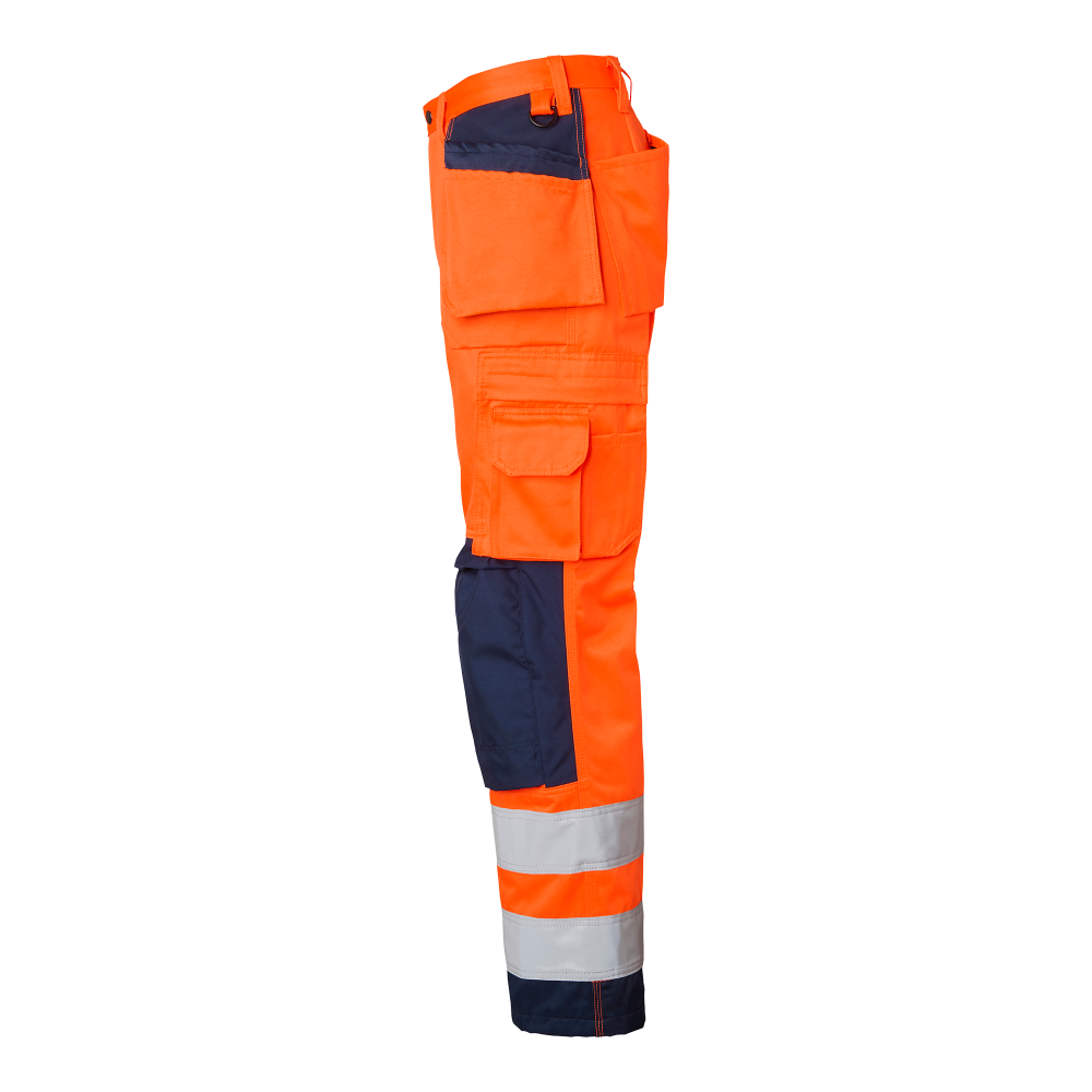 Produktbild för 2516 Craftsmen Trousers Fluorescent orange/navy Male