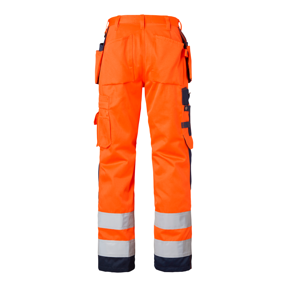 Produktbild för 2516 Craftsmen Trousers Fluorescent orange/navy Male