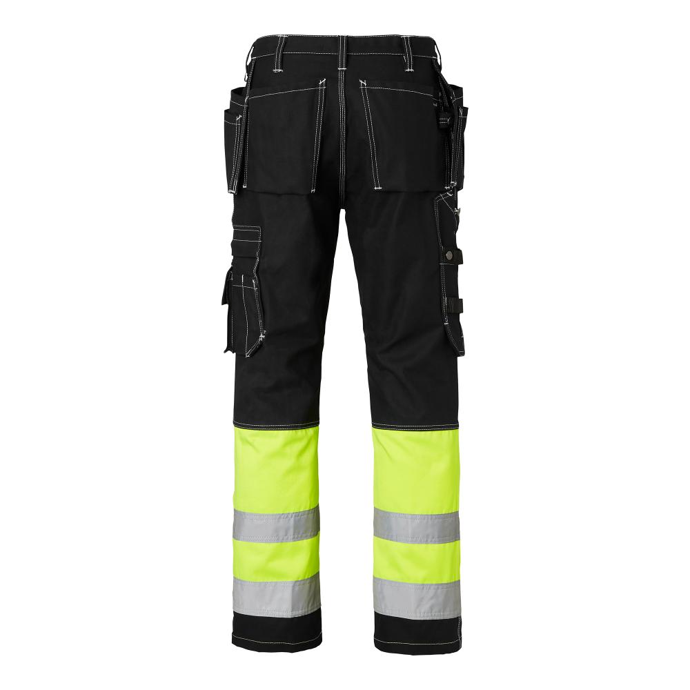Produktbild för 2515 Craftsmen Trousers Hi-Vis Black/fluorescent yellow Male