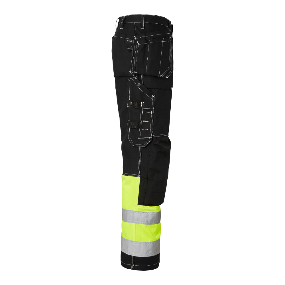 Produktbild för 2515 Craftsmen Trousers Hi-Vis Black/fluorescent yellow Male