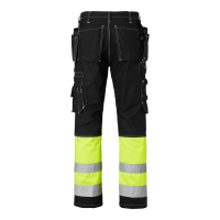 Produktbild för 2515 Craftsmen Trousers Hi-Vis Black/fluorescent yellow Male
