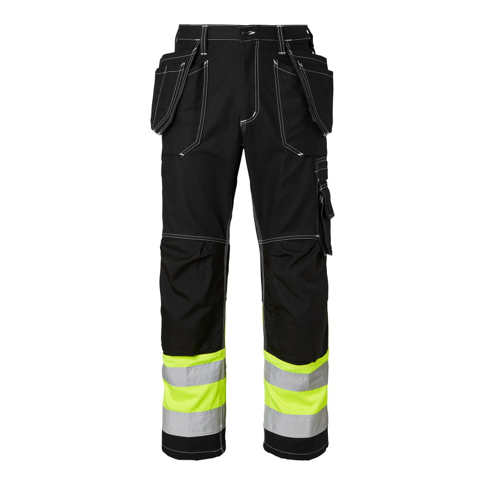 Produktbild för 2515 Craftsmen Trousers Hi-Vis Black/fluorescent yellow Male
