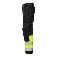 Produktbild för 2515 Craftsmen Trousers Hi-Vis Black/fluorescent yellow Male