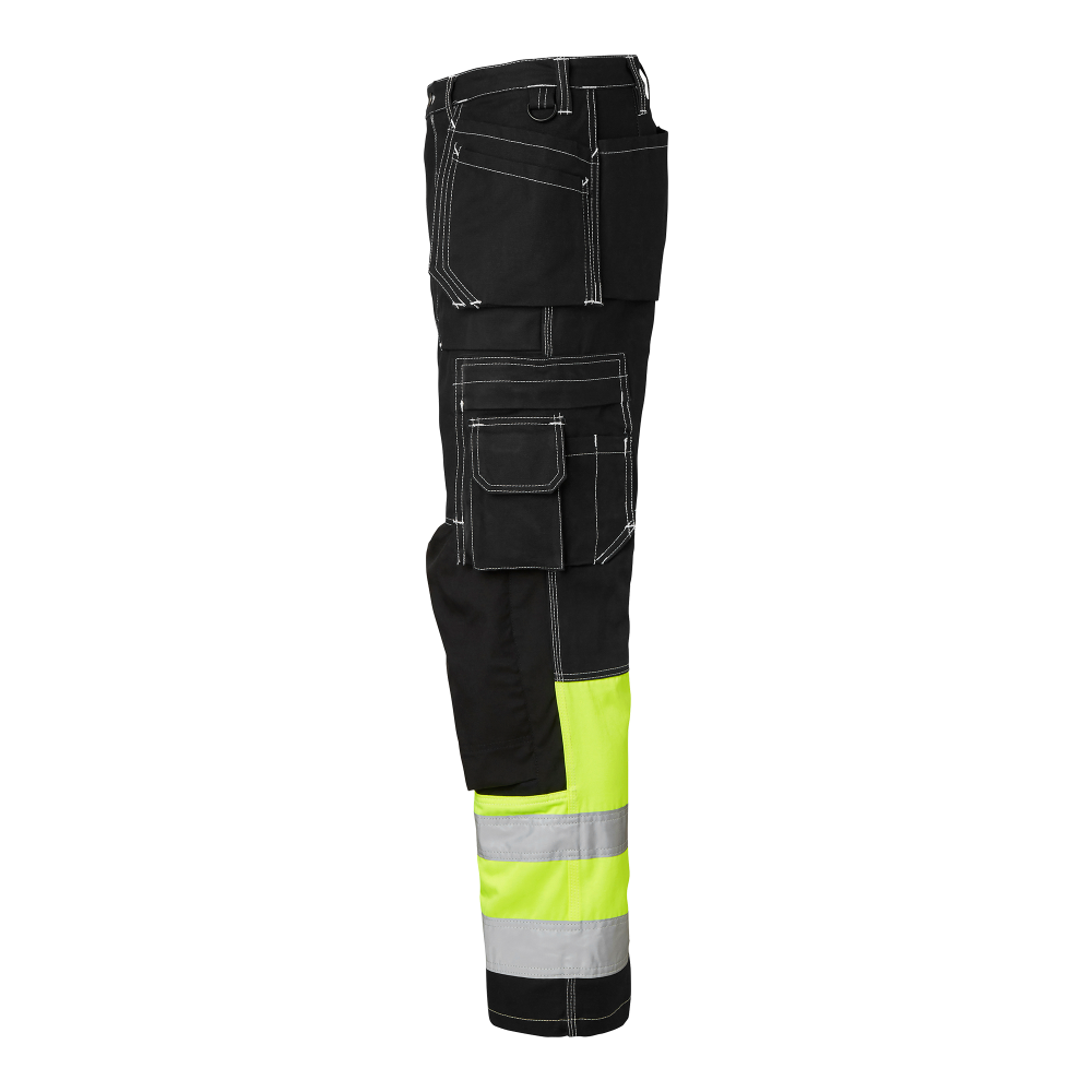 Produktbild för 2515 Craftsmen Trousers Hi-Vis Black/fluorescent yellow Male