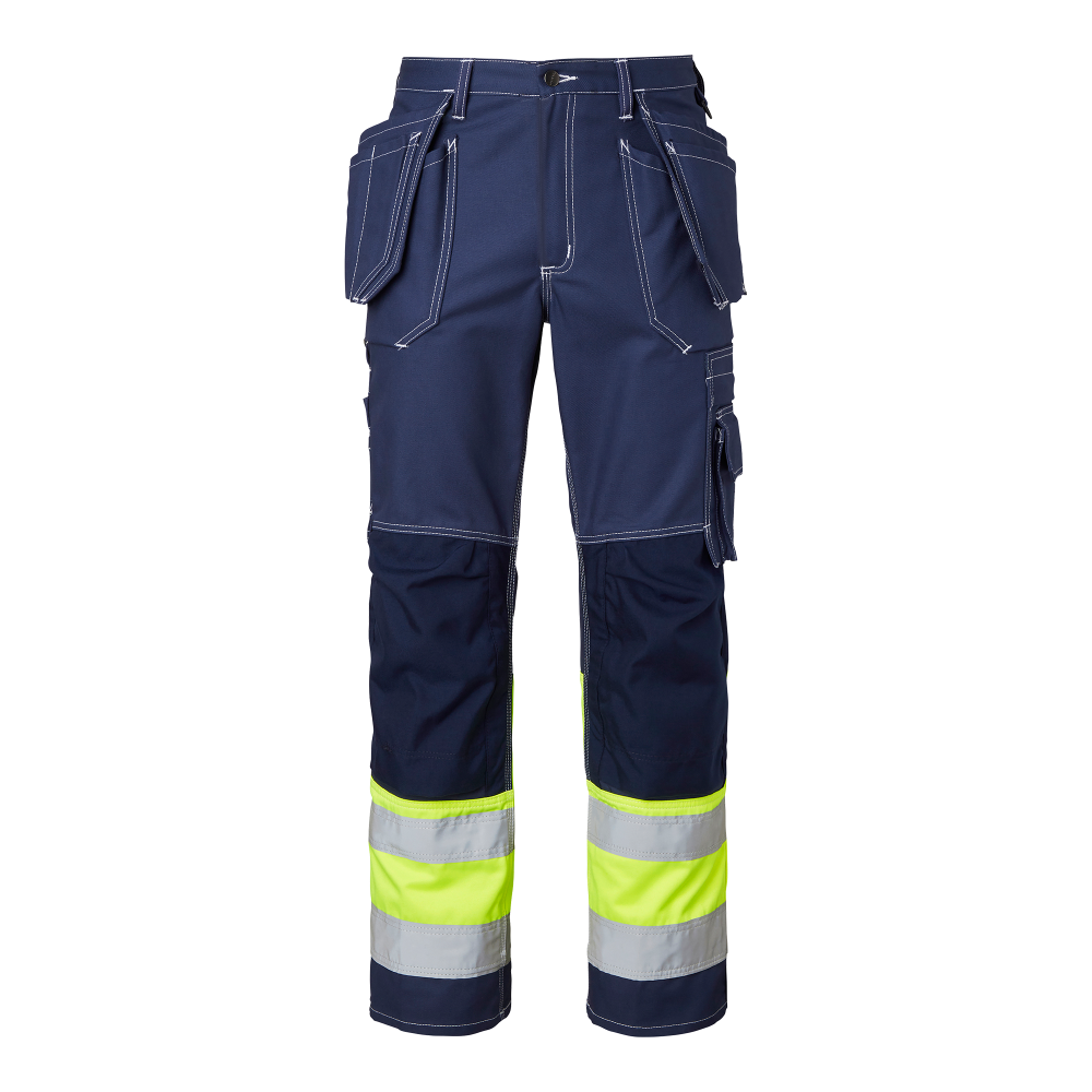Produktbild för 2515 Craftsmen Trousers Hi-Vis Navy/fluorescent yellow Male