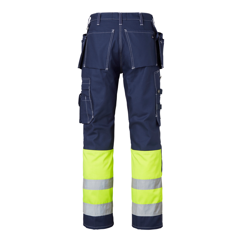 Produktbild för 2515 Craftsmen Trousers Hi-Vis Navy/fluorescent yellow Male