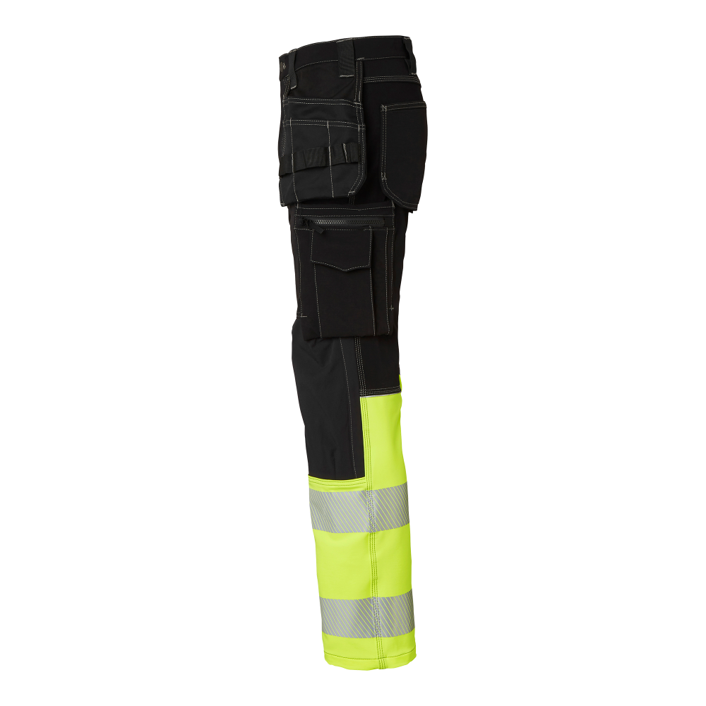 Produktbild för 312 Craftsmen Trousers Black/fluorescent yellow Male