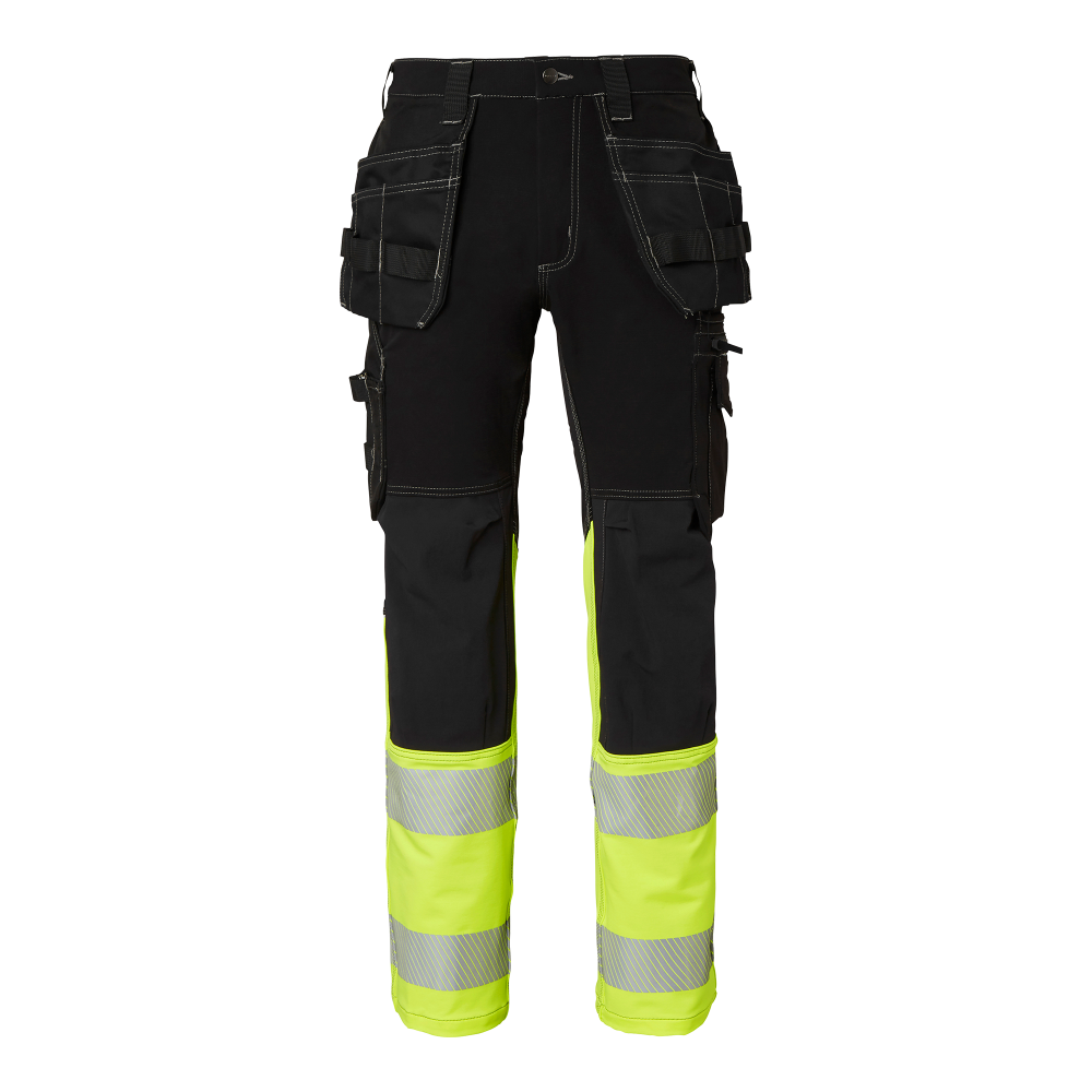 Produktbild för 312 Craftsmen Trousers Black/fluorescent yellow Male