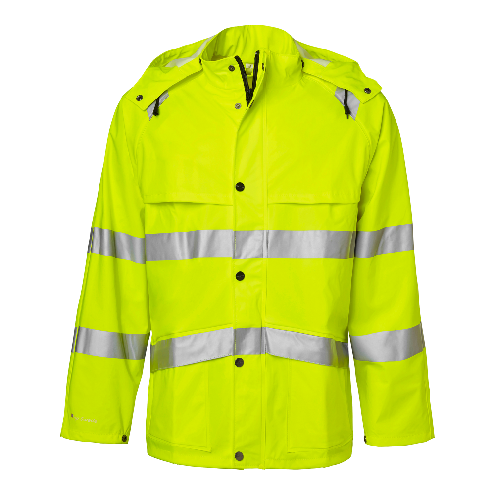 Produktbild för 9394 Rain Jacket Hi-Vis Fluorescent yellow Unisex