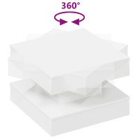 Produktbild för Soffbord 360 grader vridbart vit 50x50x34,5 cm