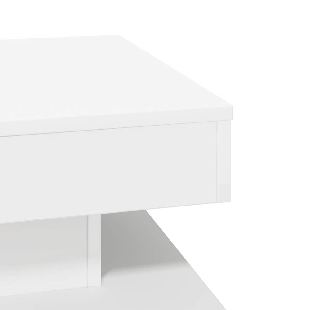 Produktbild för Soffbord 360 grader vridbart vit 50x50x34,5 cm