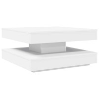 Produktbild för Soffbord 360 grader vridbart vit 70x70x34,5 cm