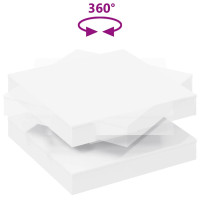 Produktbild för Soffbord 360 grader vridbart vit 70x70x34,5 cm