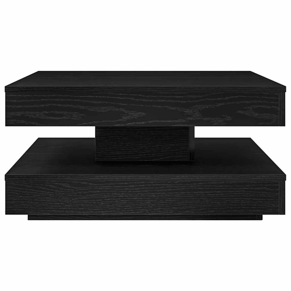 Produktbild för Soffbord 360 grader vridbart svart 70x70x34,5 cm