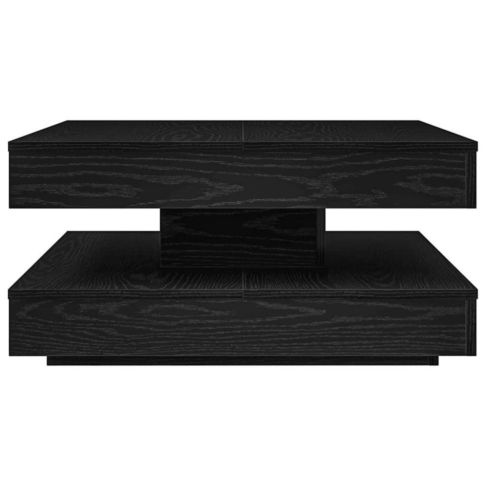 Produktbild för Soffbord 360 grader vridbart svart 70x70x34,5 cm
