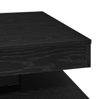 Produktbild för Soffbord 360 grader vridbart svart 70x70x34,5 cm