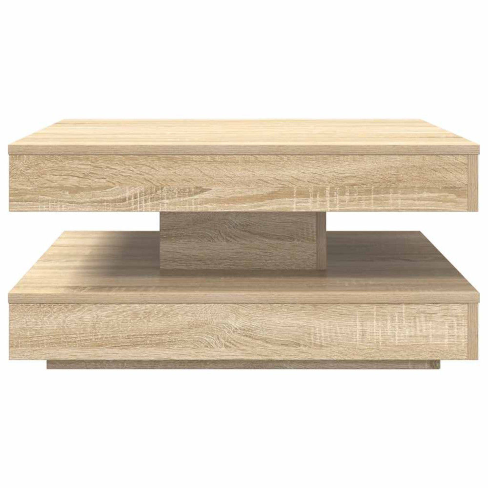 Produktbild för Soffbord 360 grader vridbart sonoma-ek 70x70x34,5 cm