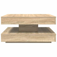 Produktbild för Soffbord 360 grader vridbart sonoma-ek 70x70x34,5 cm