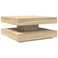 Produktbild för Soffbord 360 grader vridbart sonoma-ek 70x70x34,5 cm