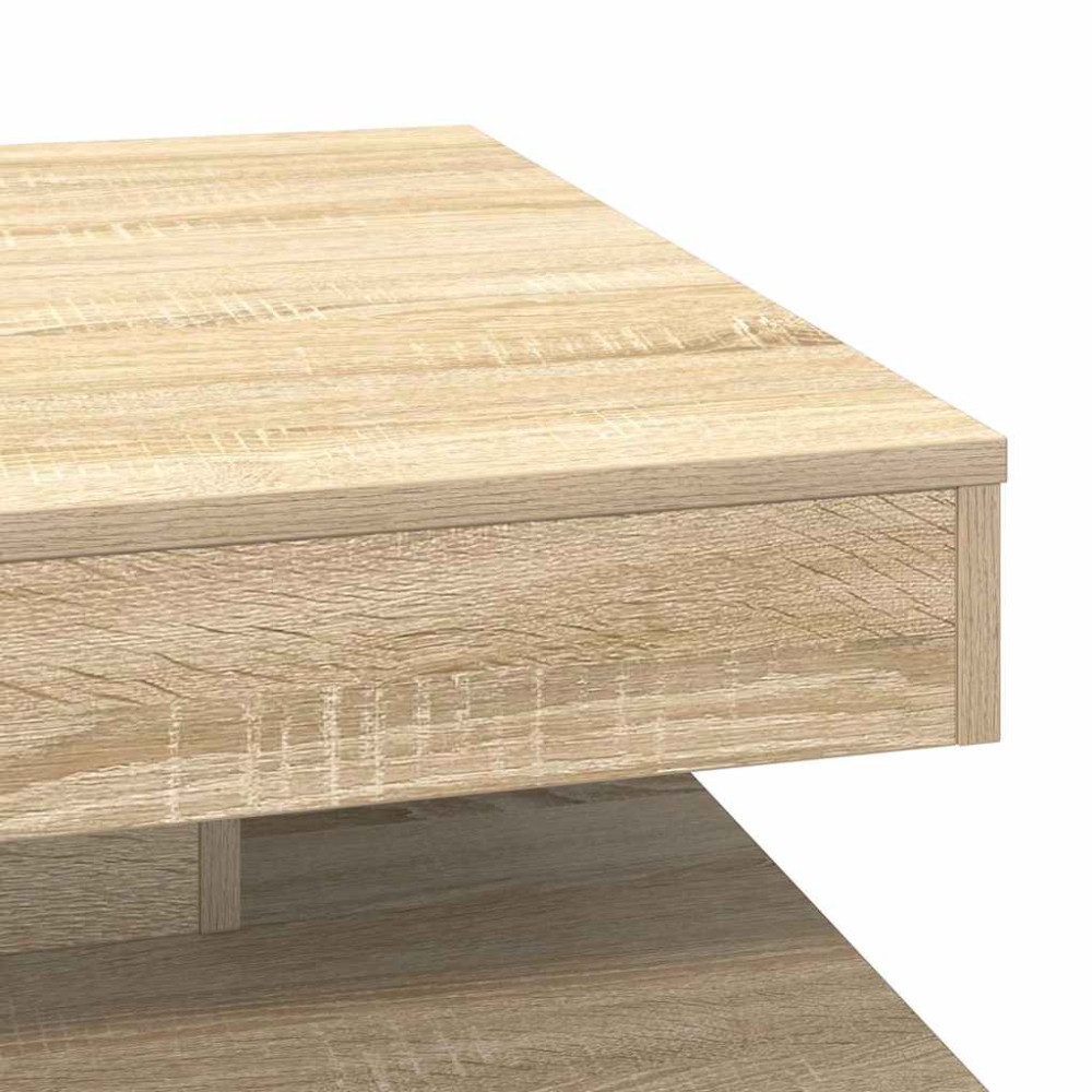Produktbild för Soffbord 360 grader vridbart sonoma-ek 70x70x34,5 cm