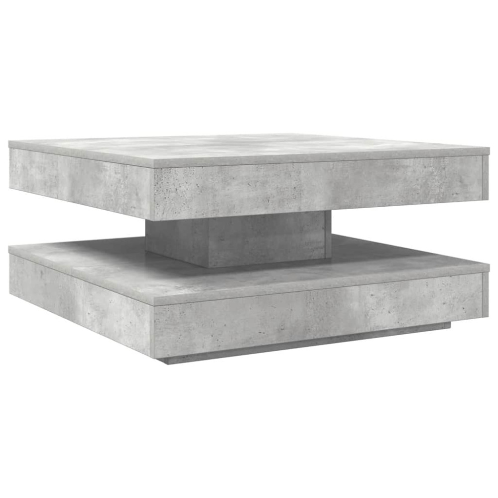 Produktbild för Soffbord 360 grader vridbart betonggrå 70x70x34,5 cm