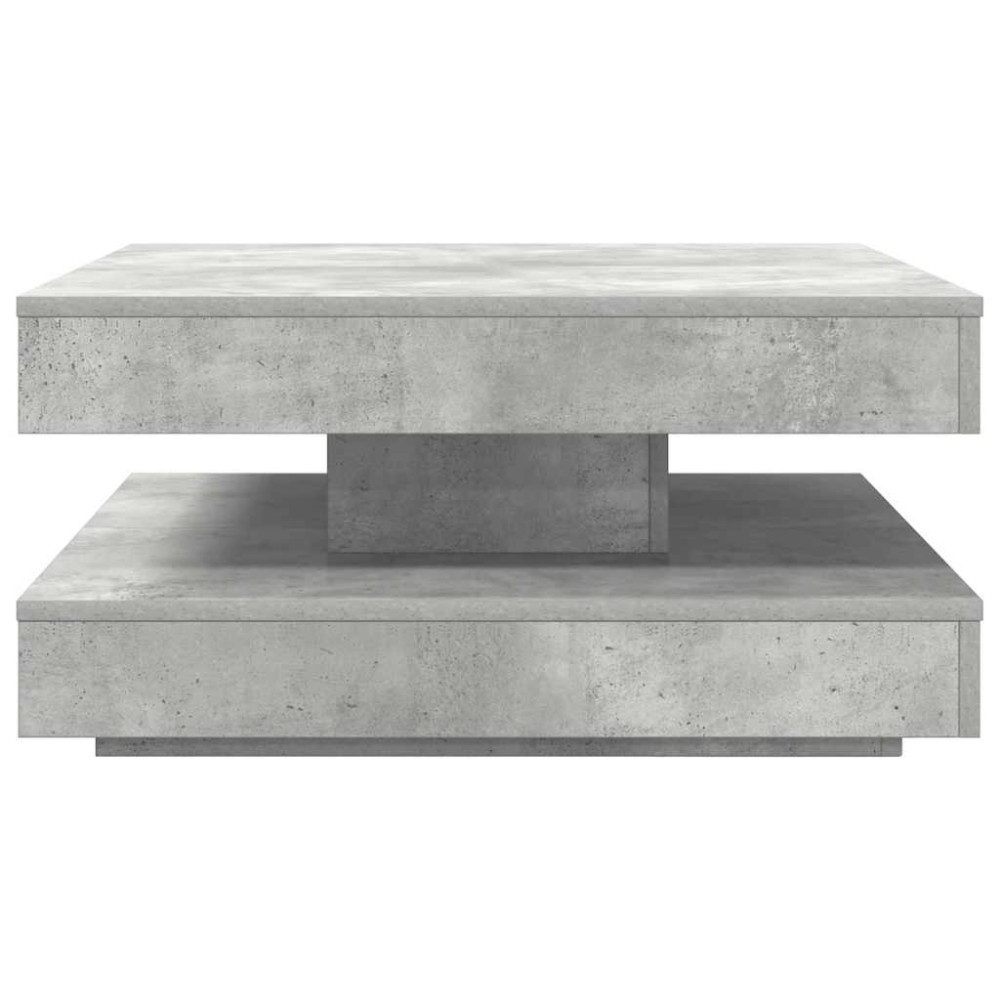 Produktbild för Soffbord 360 grader vridbart betonggrå 70x70x34,5 cm