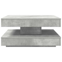 Produktbild för Soffbord 360 grader vridbart betonggrå 70x70x34,5 cm