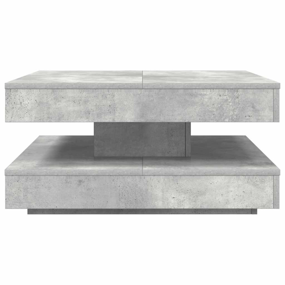 Produktbild för Soffbord 360 grader vridbart betonggrå 70x70x34,5 cm