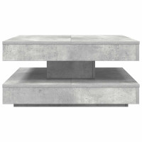 Produktbild för Soffbord 360 grader vridbart betonggrå 70x70x34,5 cm
