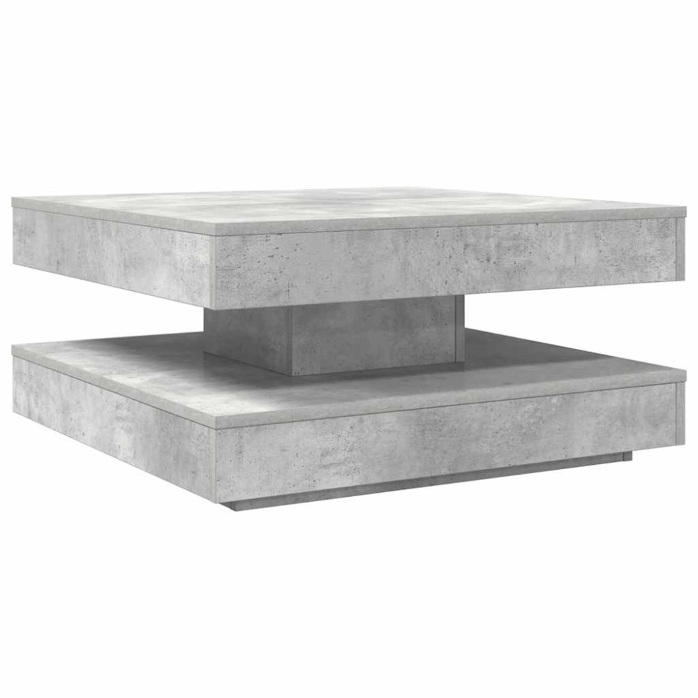Produktbild för Soffbord 360 grader vridbart betonggrå 70x70x34,5 cm