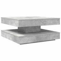 Produktbild för Soffbord 360 grader vridbart betonggrå 70x70x34,5 cm