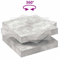 Produktbild för Soffbord 360 grader vridbart betonggrå 70x70x34,5 cm