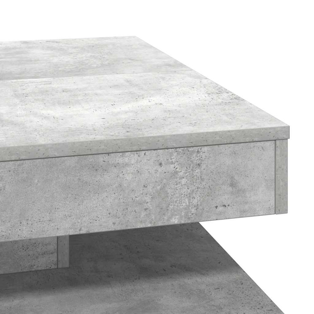 Produktbild för Soffbord 360 grader vridbart betonggrå 70x70x34,5 cm