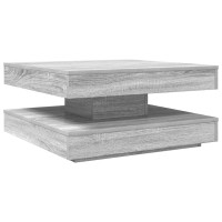Produktbild för Soffbord 360 grader vridbart grå sonoma 70x70x34,5 cm