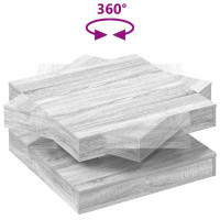 Produktbild för Soffbord 360 grader vridbart grå sonoma 70x70x34,5 cm