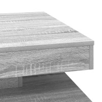 Produktbild för Soffbord 360 grader vridbart grå sonoma 70x70x34,5 cm