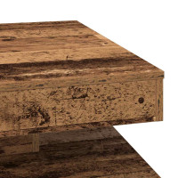 Produktbild för Soffbord 360 grader vridbart åldrat trä 70x70x34,5 cm