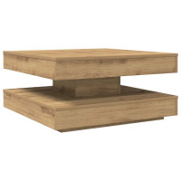 Produktbild för Soffbord 360 grader vridbart artisan ek 70x70x34,5 cm