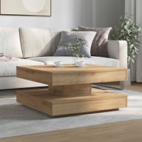 Produktbild för Soffbord 360 grader vridbart artisan ek 70x70x34,5 cm