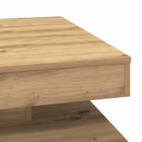 Produktbild för Soffbord 360 grader vridbart artisan ek 70x70x34,5 cm