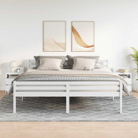 Produktbild för Sängbord 2 st med 2 lådor vit 40x33x60 cm