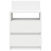 Produktbild för Sängbord 2 st med 2 lådor vit 40x33x60 cm