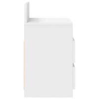 Produktbild för Sängbord 2 st med 2 lådor vit 40x33x60 cm