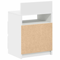 Produktbild för Sängbord 2 st med 2 lådor vit 40x33x60 cm
