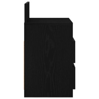 Produktbild för Sängbord 2 st med 2 lådor svart 40x33x60 cm