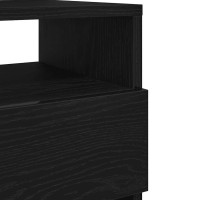 Produktbild för Sängbord 2 st med 2 lådor svart 40x33x60 cm